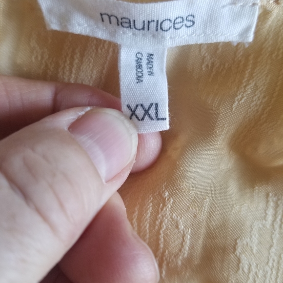 Maurices golden yellow polyester front tie kimono duster Robe XXL - Picture 5 of 8